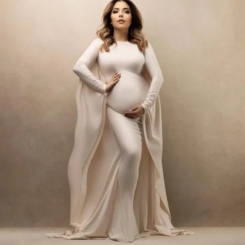 Lace bat sleeve sheath maternity photography dress by Showlu Fashion Store, elegant party gown with delicate lace details