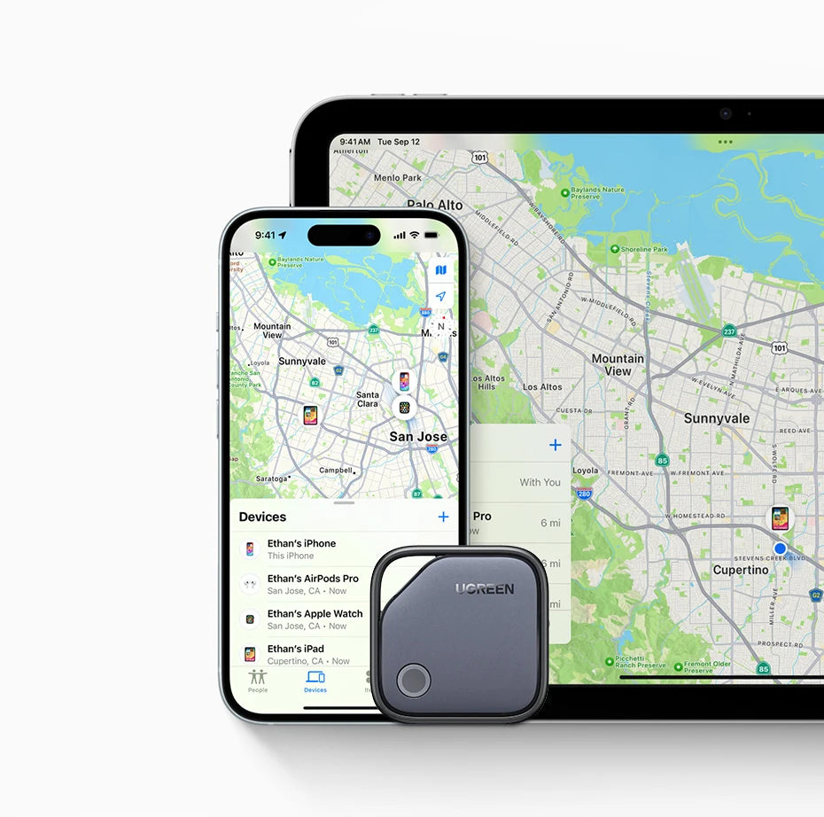 Showlu Smart General Bluetooth key finder with compact design and keychain attachment, ideal for tracking lost keys.