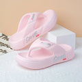 Soft sole platform flip flops for women and men, summer beach slippers with thick soles and non-slip design, ideal for casual wear.