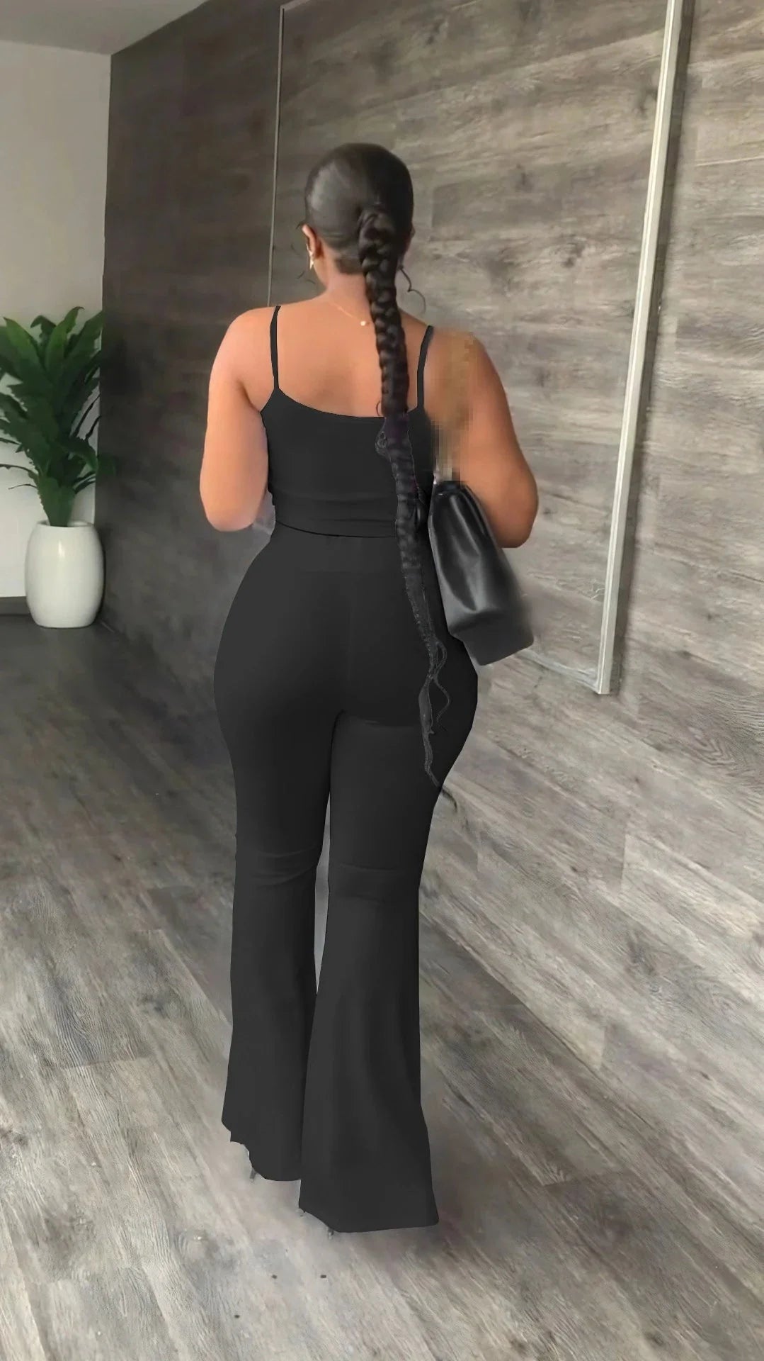 Women's summer 2-piece set by SHOWLU FASHION STORE featuring sleeveless crop top and long pants, stylish and comfortable for warm weather.