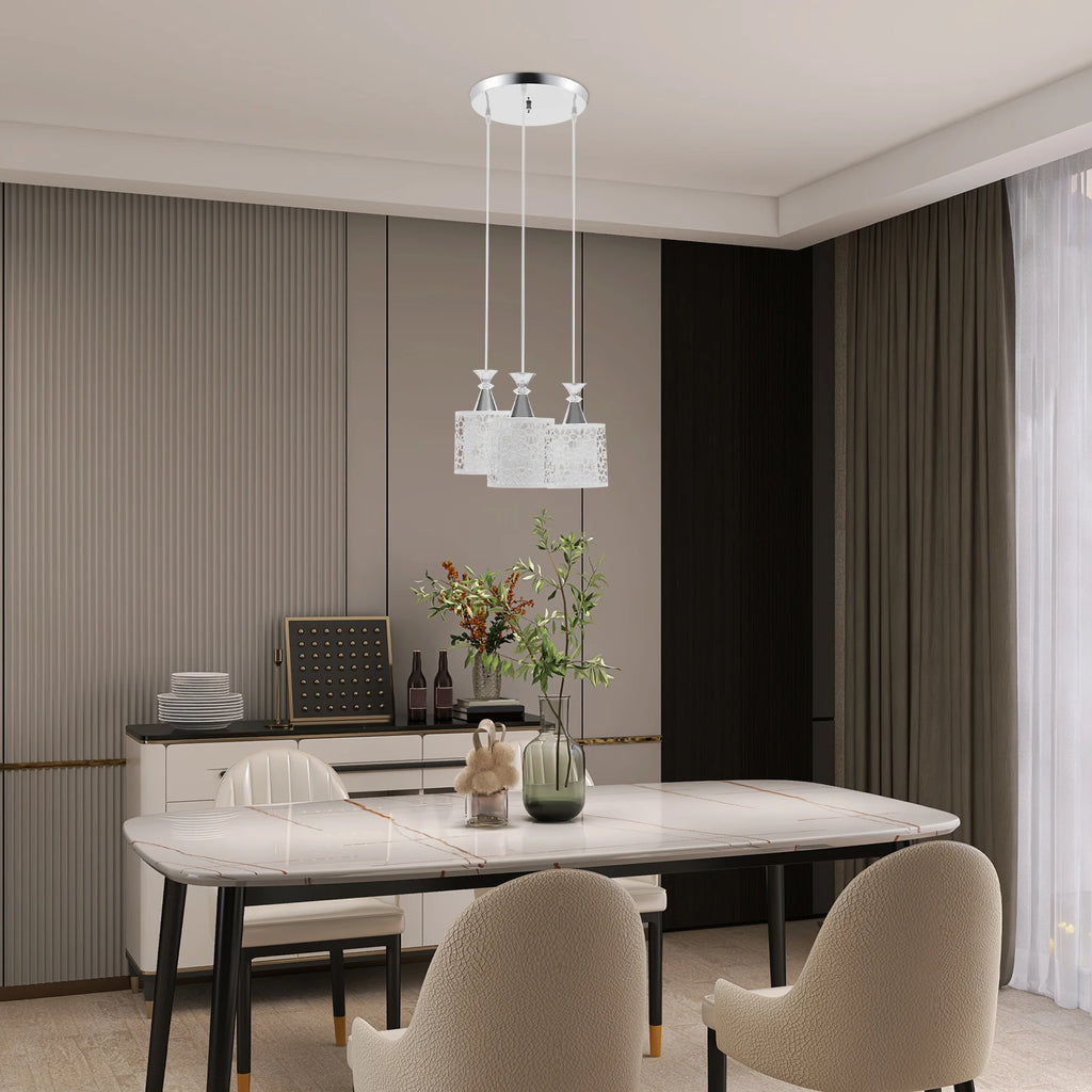 Modern Showlu 3-Light Petal Pendant Lamp with iron finish and E27 ceiling chandelier design.
