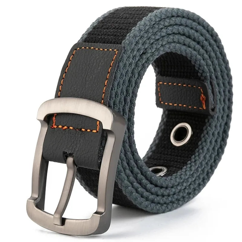 LUDIVIS Canvas Tactical Belt by Showlu Fashion, high-quality unisex canvas belt for outdoor and casual wear with metal buckle.