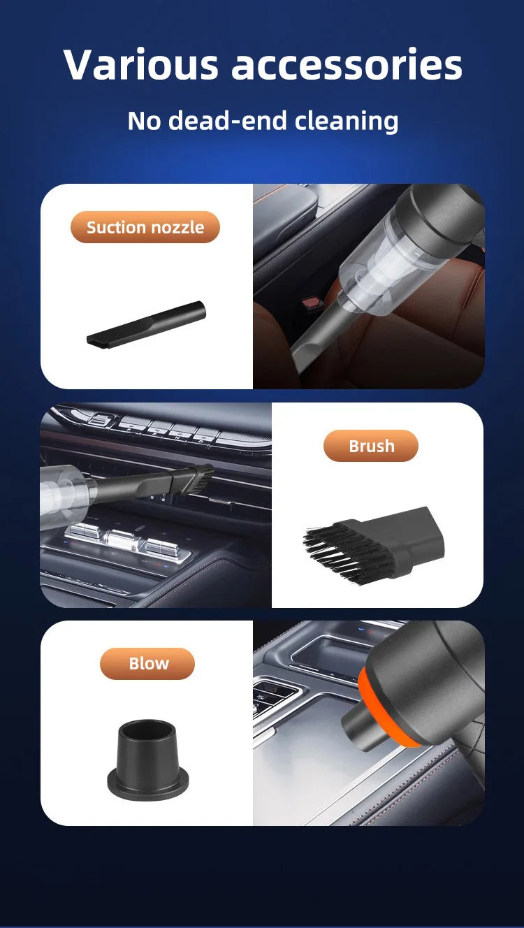 Showlu Smart General portable cordless car vacuum cleaner mini with sleek design and cordless operation, suitable for quick vehicle cleaning.