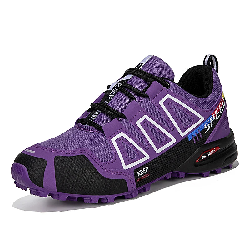 Women's waterproof hiking shoes by Showlu Fashion Store, outdoor sports shoes for walking, running, and biking.