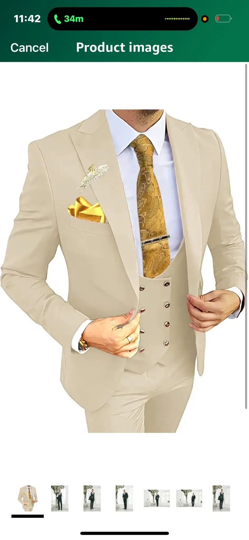 Showlu Fashion Showlu Custom Suit Tailoring in large size, featuring detailed fabric and precise stitching, ready for expedited shipping.
