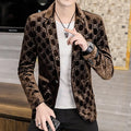 Golden velvet men's suit jacket，Internet famous men's suit jacket，Shiny men's suit jacket，men's Blazer，Blazer for men