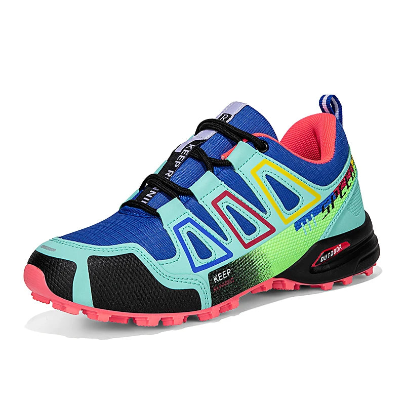 Women's waterproof hiking shoes by Showlu Fashion Store, outdoor sports footwear for walking, running, and cycling adventures.