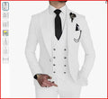 Men's skinny fit wedding suit by SHOWLU FASHION STORE, featuring blazer, vest, and pants in a stylish 3-piece set.
