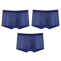 Showlu Men's Ice Silk Mesh Boxer Shorts in a breathable 3-pack, featuring lightweight, comfortable men's underwear with mesh fabric.