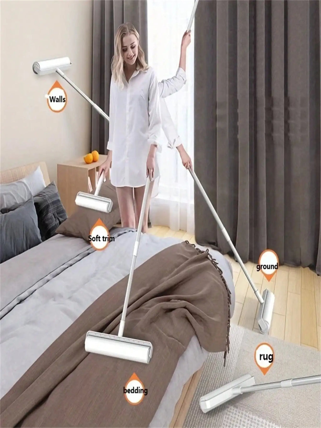 Showlu Smart General Mini Carpet Cleaner Brush with ergonomic handle and bristles for effective spot cleaning.