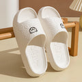 Summer men's slippers with a bear print, soft indoor bathroom sandals, non-slip soles, casual footwear for dormitory or couple wear