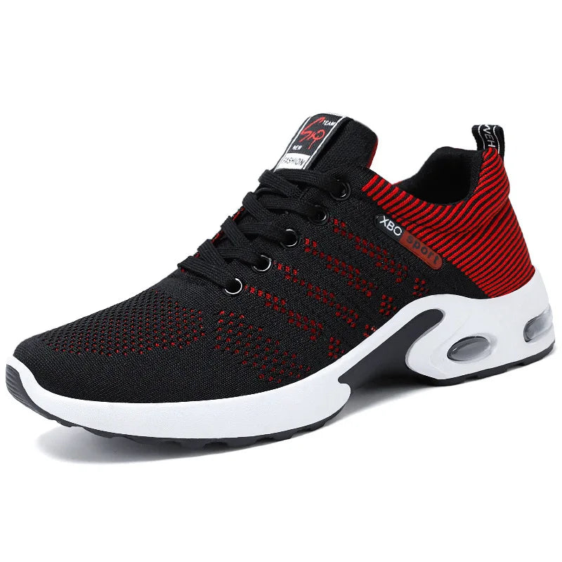 Men's breathable air mesh running shoes by SHOWLU FASHION STORE, lightweight casual sports shoes with mesh design and comfortable fit.