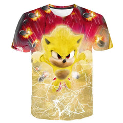 T-shirt 2025 Children's Clothes Sonic 3D for Kids Boys and Girls Cartoon Printing Animation Cosplay Clothing Accessories