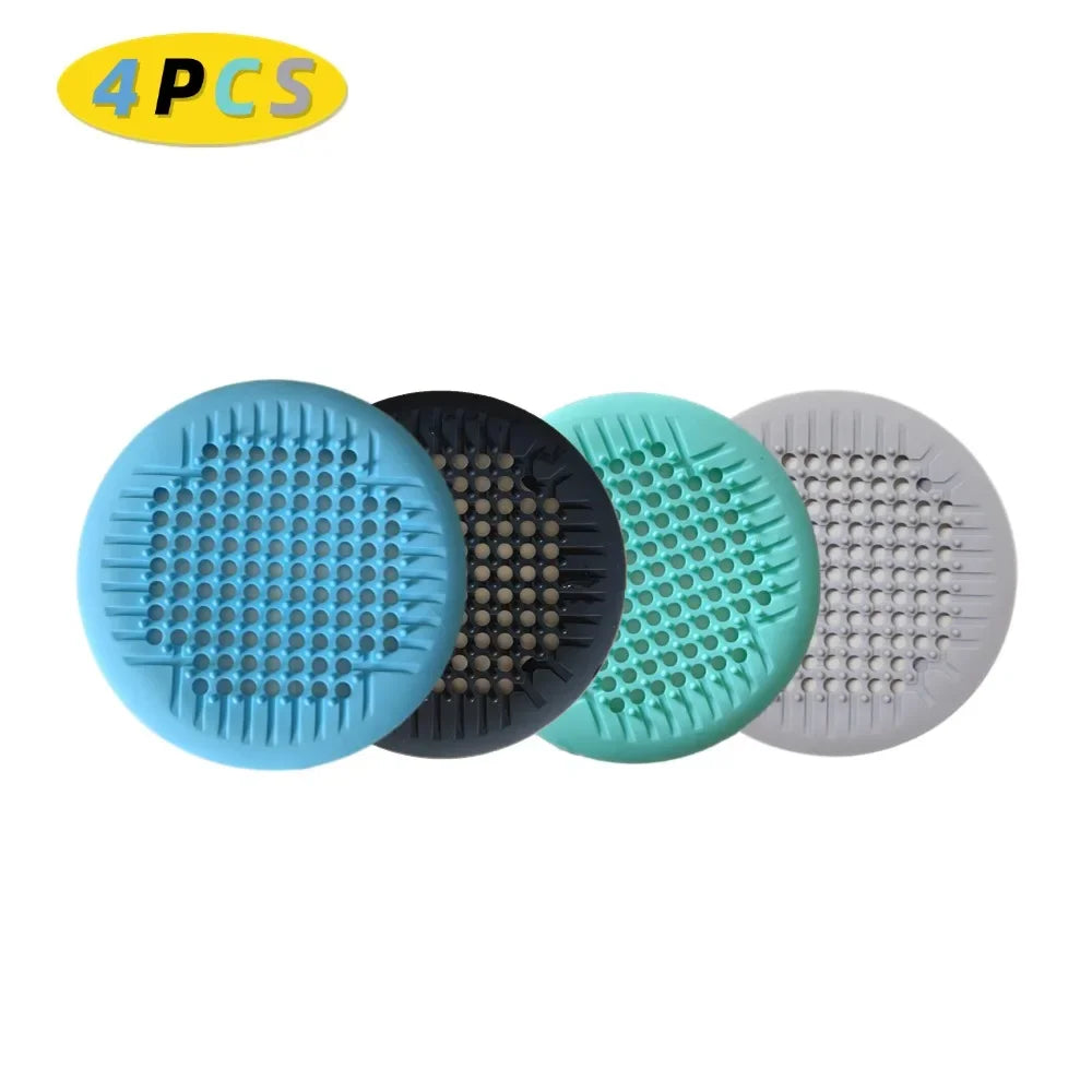 Showlu Smart General silicone drain cover fitting over sink or tub drain to prevent clogs and debris.