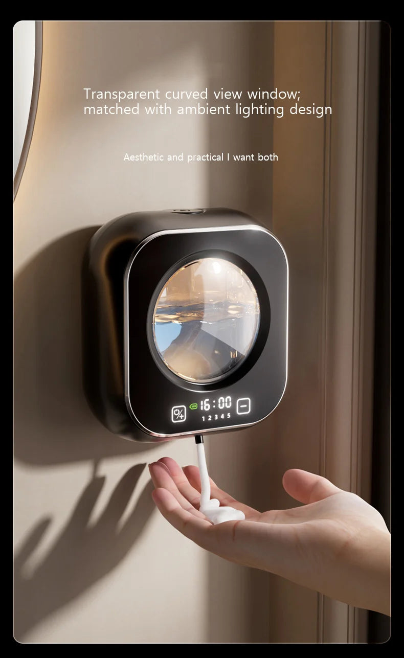 Showlu Smart Sarmocare Automatic Foam Soap Dispenser with sleek design and sensor for touchless soap dispensing.
