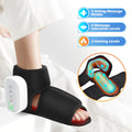 Electric foot and ankle massager wrap with heating, vibration, and compression support for pain relief and relaxation.