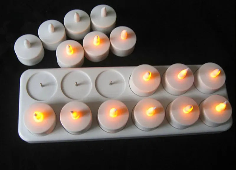 Showlu Smart General LED rechargeable candle set with flickering flame effect, perfect for home decor or ambient lighting.