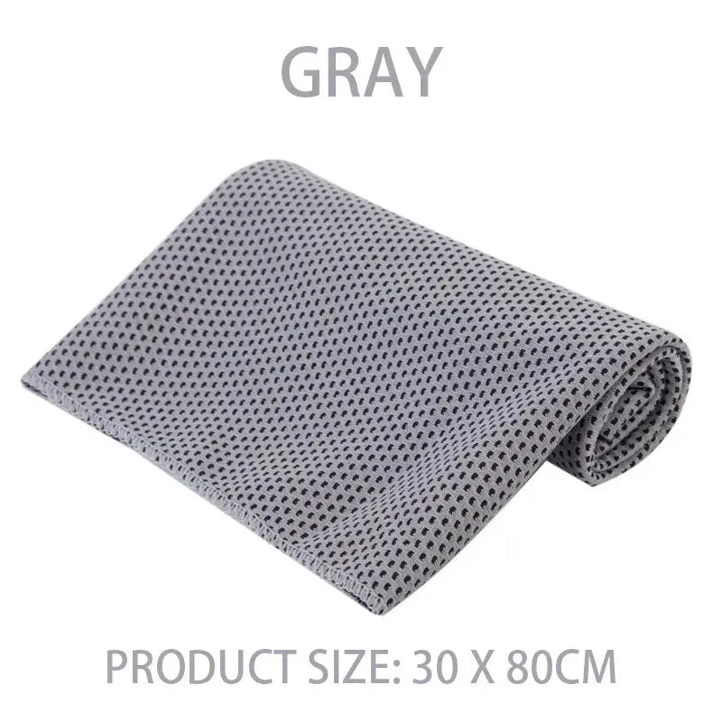 Soft microfiber sports towel by Stone's Store, quick-drying, super absorbent, lightweight for gym, swimming, yoga, beach, and camping.