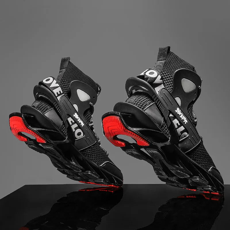 Men's casual sneakers by Showlu Fashion Store, breathable fabric, stylish trainers ideal for running and everyday wear.