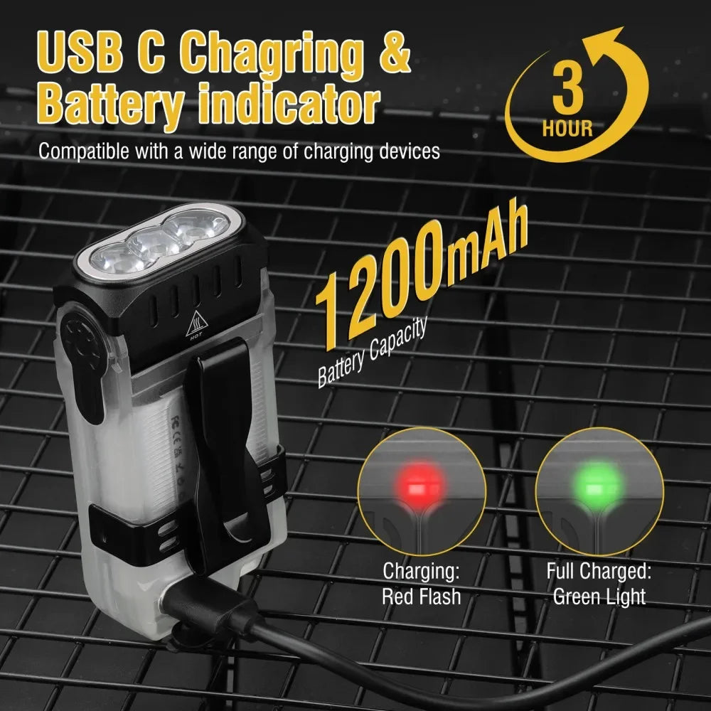 Showlu Smart General LED rechargeable lantern emitting bright light, featuring a durable handle and compact design for outdoor use.