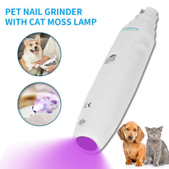 Electric Pet Nail Grinder USB Rechargeable Dog Nail Clippers Elektrische Nail Grinder With Led Light Nail Grooming Trimmer