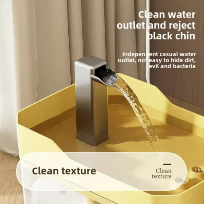 Showlu Smart General Pet Water Fountain Mini showing a compact, sleek water dispenser for cats and small dogs with flowing water.