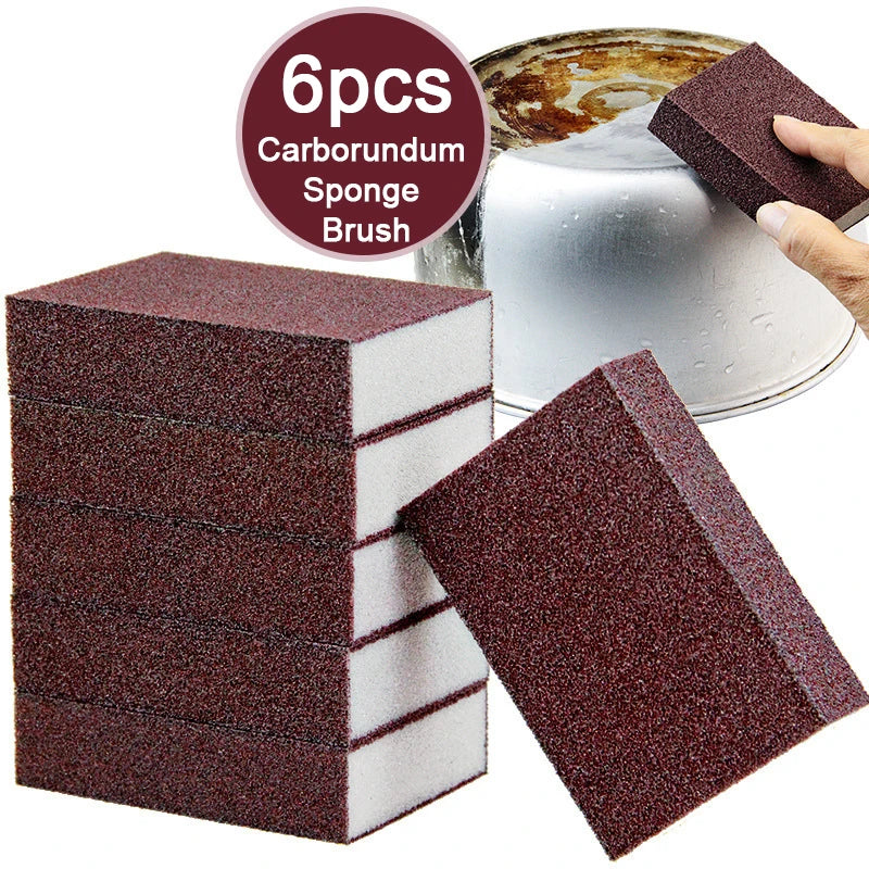 Showlu Smart General Magic Eraser sponge pad for cleaning, shown with a close-up of the textured surface and cleaning action.