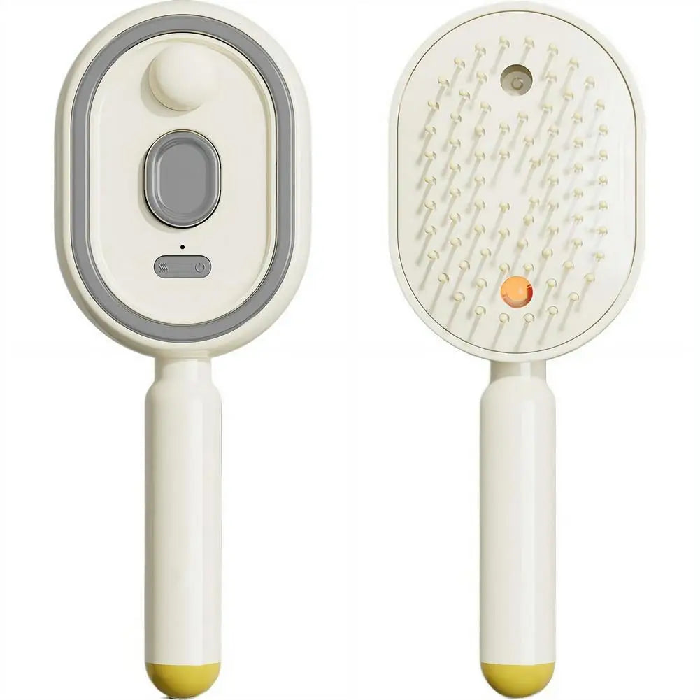 Showlu Fashion Store Curl Refresh Detangling Brush head with spray comb, anti-static, self-cleaning massage hair brush for women and girls.