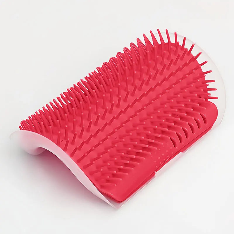 Showlu Fashion Store cat self-groomer brush wall corner for short and long fur cats, with soft massage bristles and grooming features