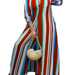 Autumn Spring African Women Long Sleeve V-neck Polyester 2 Piece Top Long Pant Matching Sets XL-5XL African Clothes Women