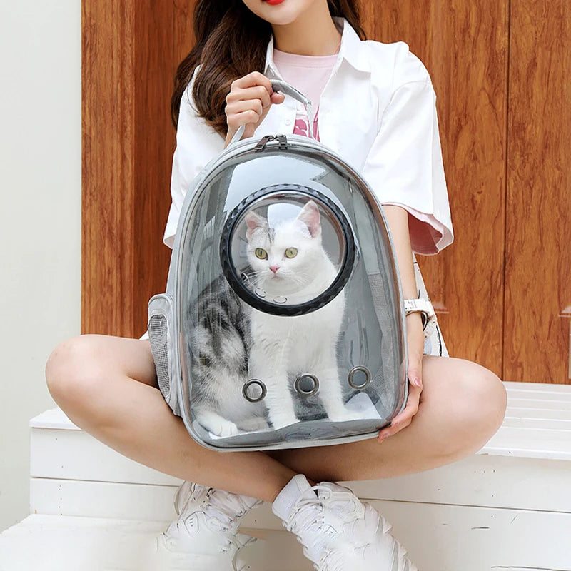 Showlu Smart General pet carrier backpack with mesh ventilation and adjustable straps for comfortable travel with small pets.