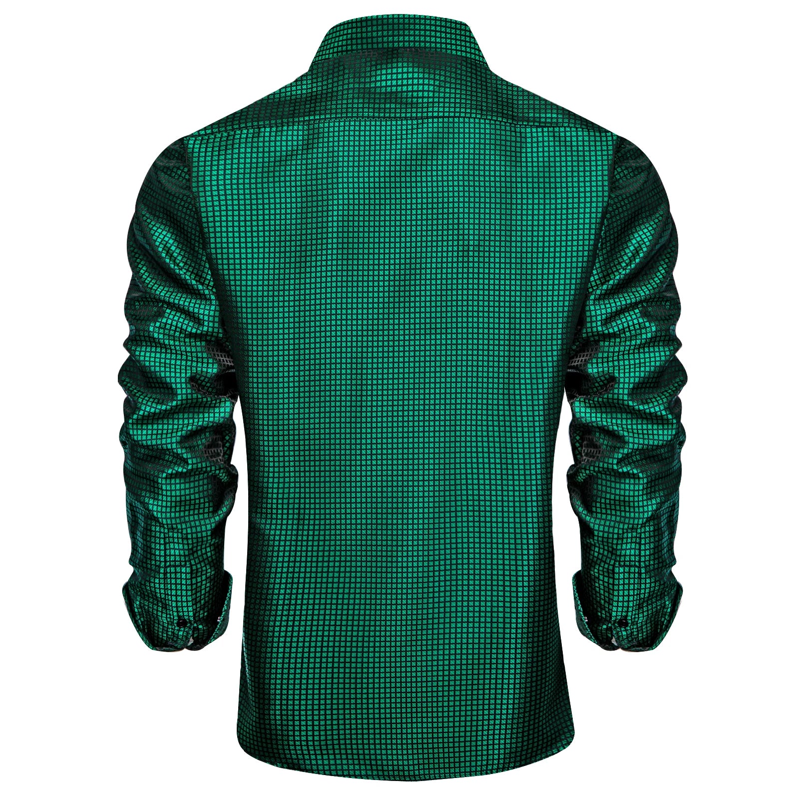 Men's patterned brocade shirt with gold crown collar accents, ideal for luxury galas and formal weddings, by Showlu Fashion.