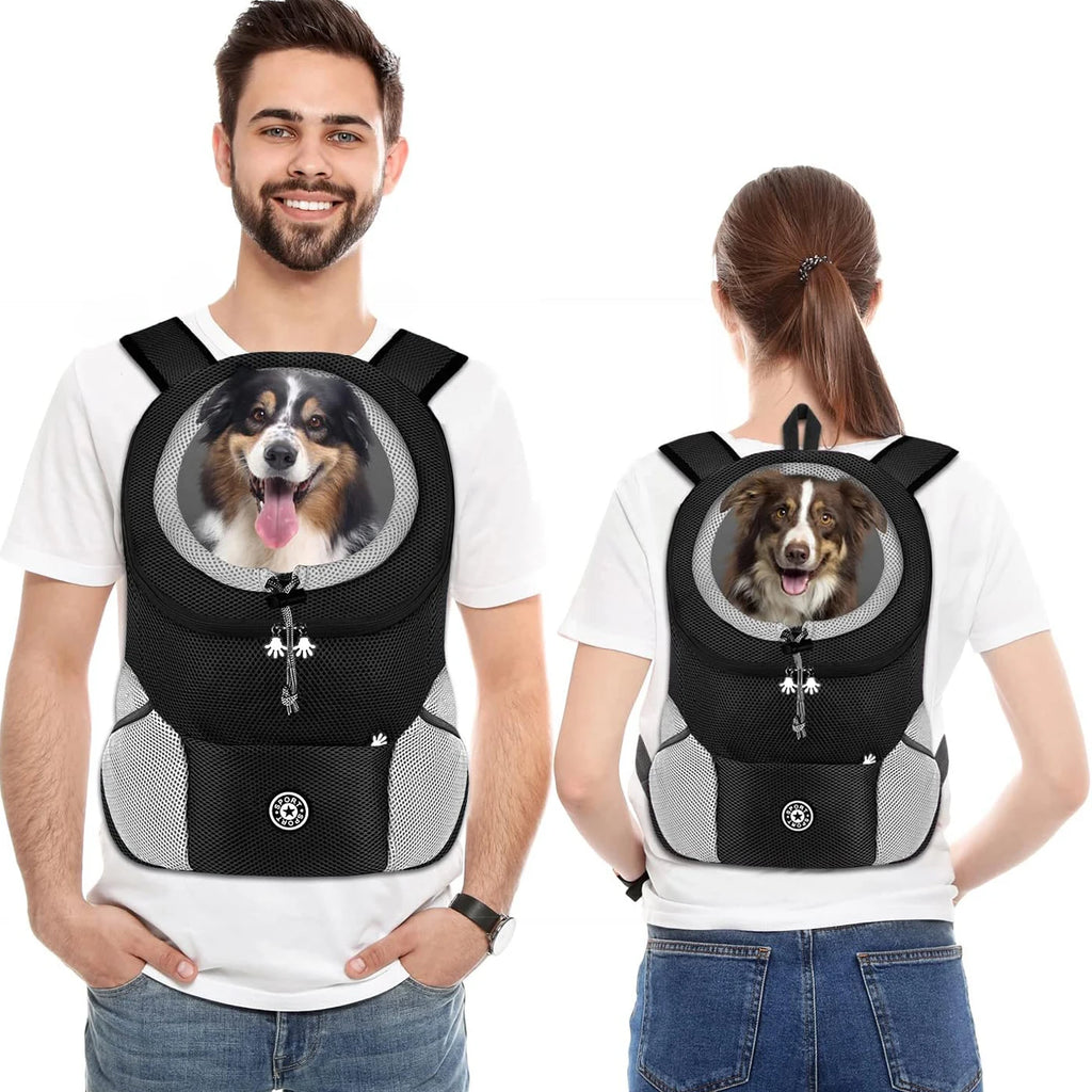 Showlu Breathable Mesh Pet Carrier Backpack for small dogs and cats, featuring ventilation and comfortable straps.