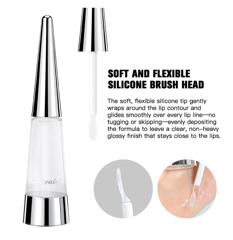 Showlu Smart General Lip Oil Plumper applicator with glossy finish and clear packaging, showcasing the product's sleek design.