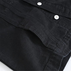 Men's New Fashion Sleeveless Denim Vest  Autumn Casual Solid Color Cowboy Jacket Slim Fit Single-breasted Jeans Streetwear SHOWLU FASHION STORE