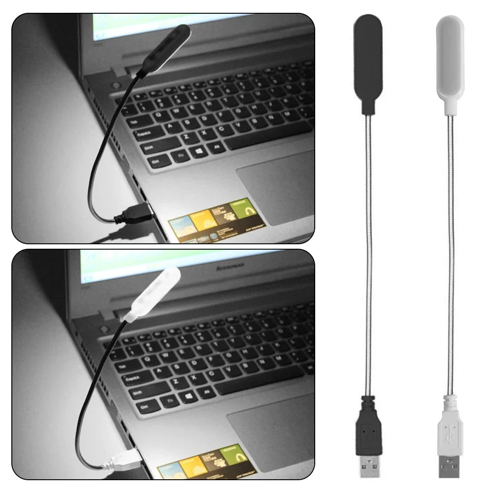 Showlu Smart General USB LED Light attached to a laptop, providing focused illumination for workspace or reading.