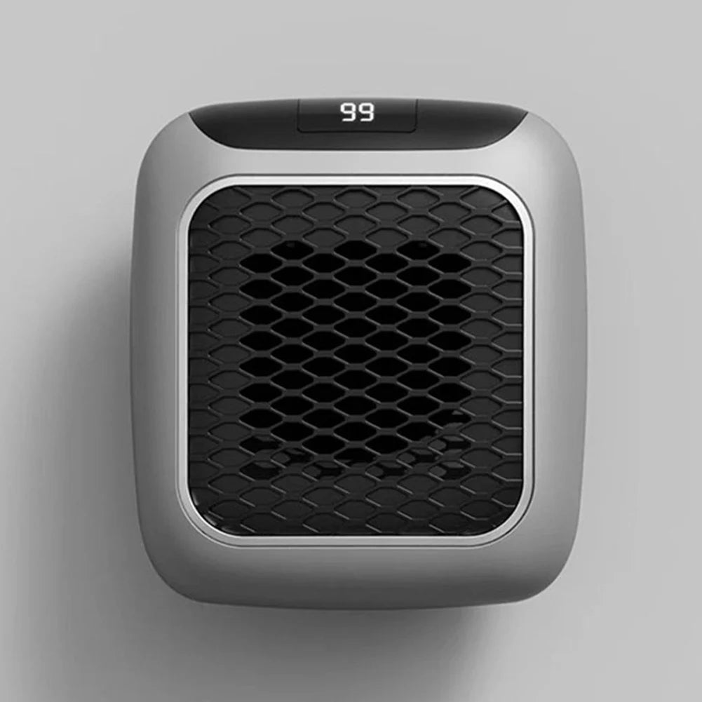 Showlu Smart General 800W plug-in wall electric heater with thermostat, compact design for efficient room heating.