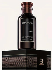 Bharara King EDP 3.4oz – Bold Woody Amber Men’s Cologne, Long Lasting Luxury Scent, Holiday Gift for Christmas Halloween