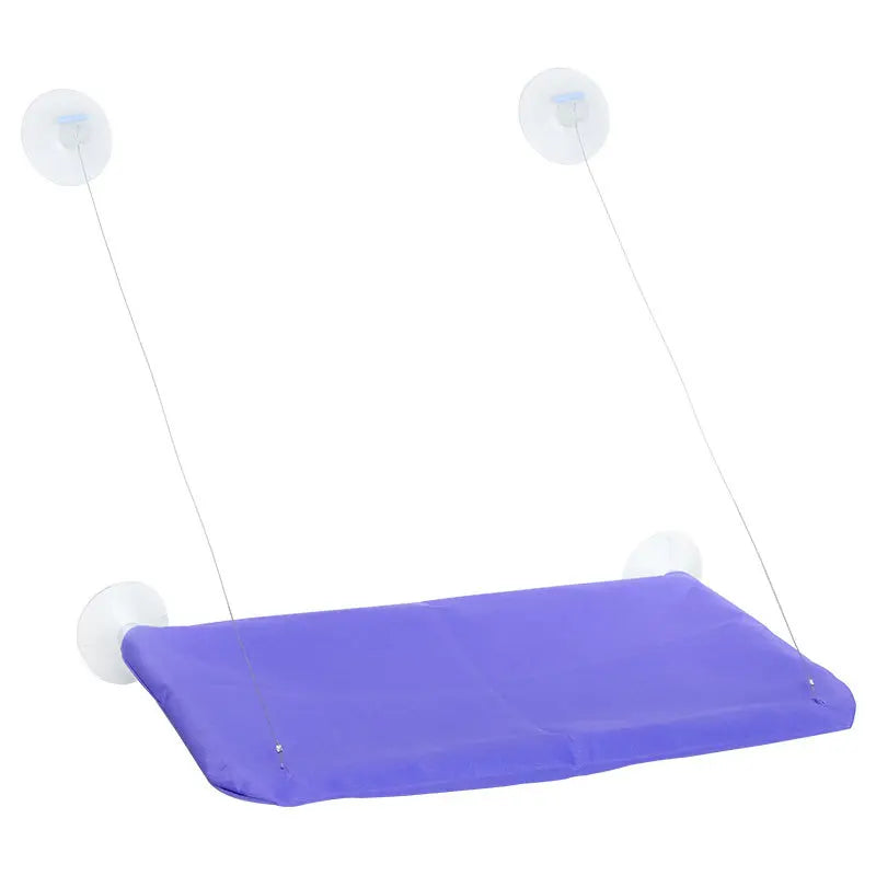 Showlu Cat Window Hammock for cats up to 20kg, breathable hanging bed with soft fabric and suction cups for secure window attachment.