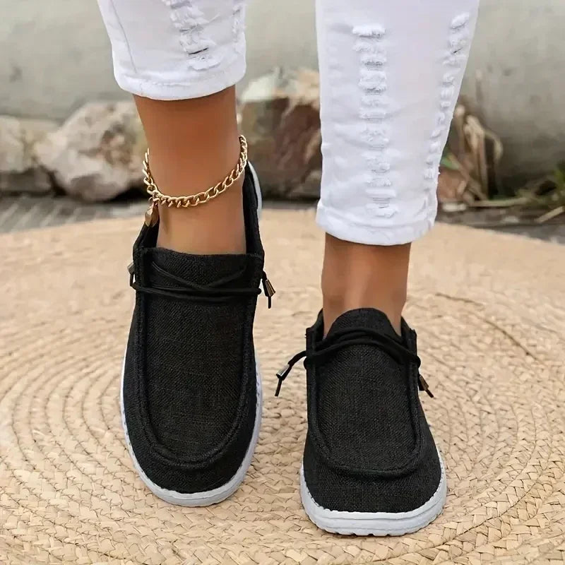 Knut Elgvin women's casual lace-up loafers by SHOWLU FASHION STORE, featuring comfortable flat sports shoes in a stylish design.