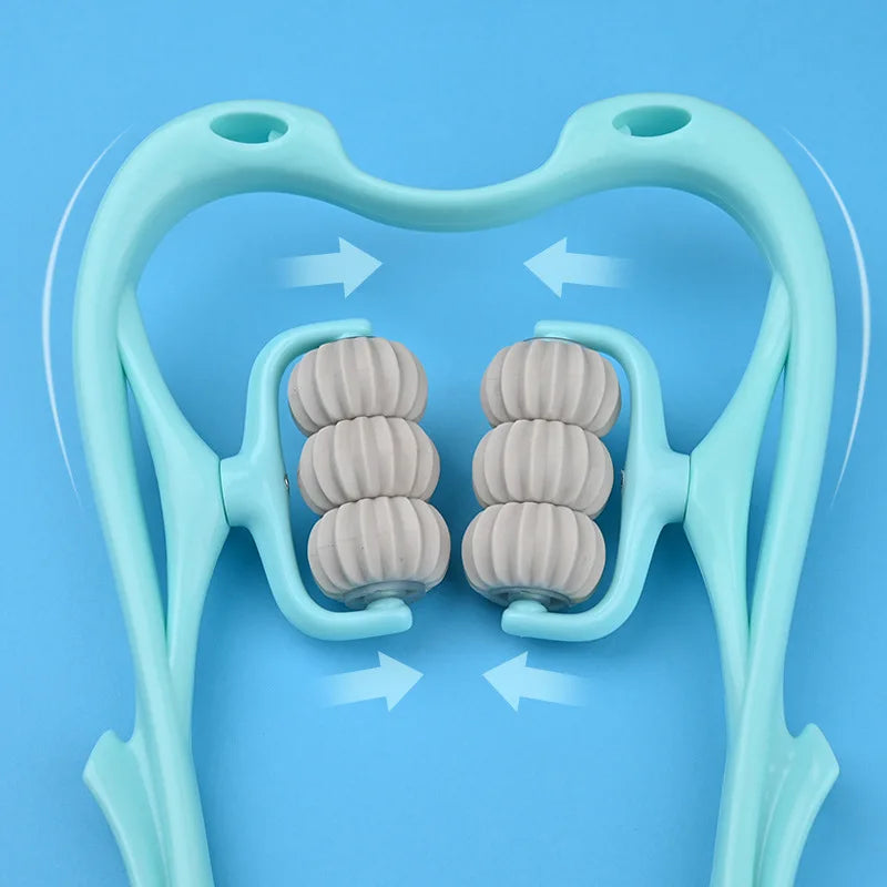 OREADEX Six Wheel Cervical Neck Massager by SHOWLU FASHION STORE, manual kneading device for neck fatigue relief.