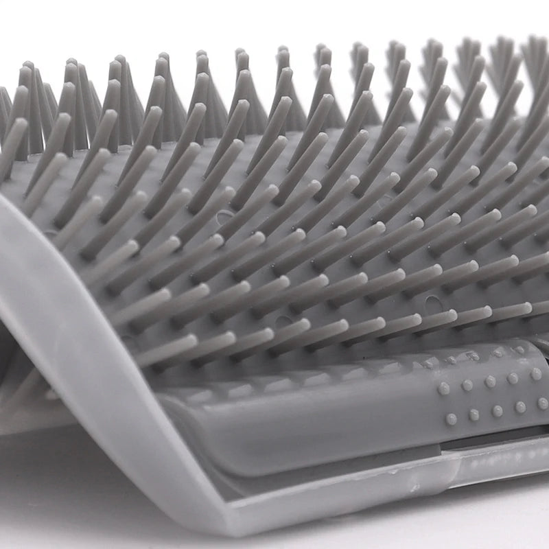 Showlu Fashion Store cat brush comb with catnip, wall-mounted scratcher and massager for self-grooming and pet relaxation.