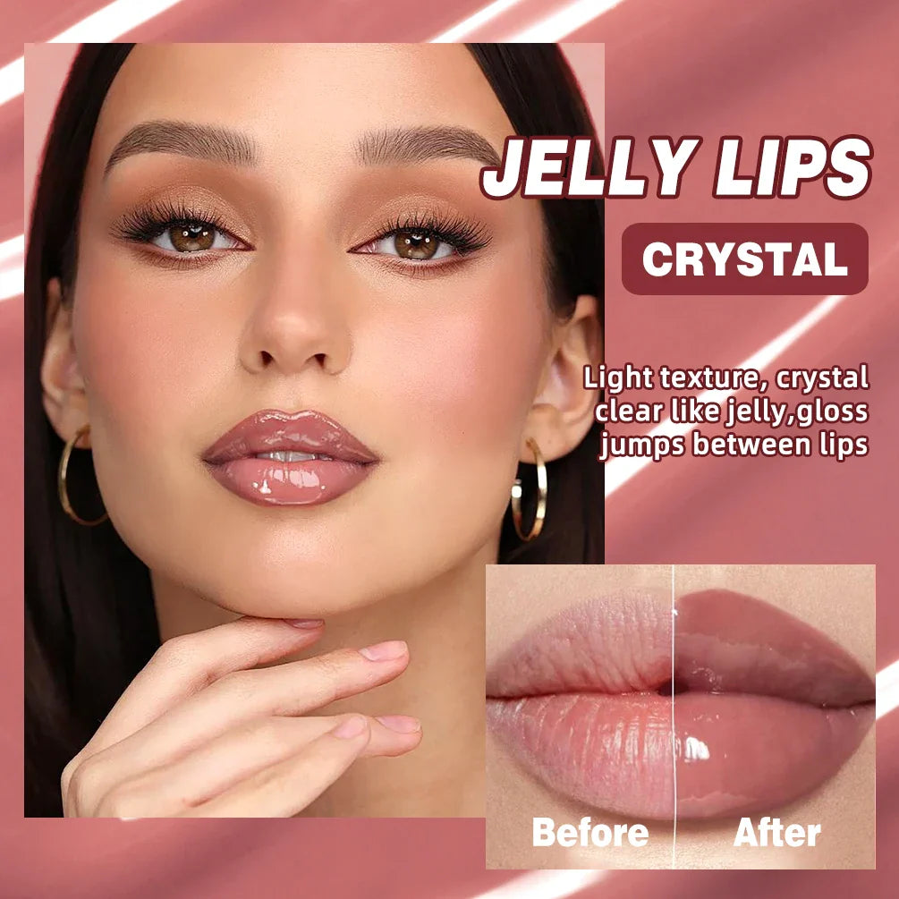 SHOWLU FASHION STORE QiBest Nude Brown Plumping Lip Gloss, moisturizing tinted lip oil in 12g tube, natural nude brown shade