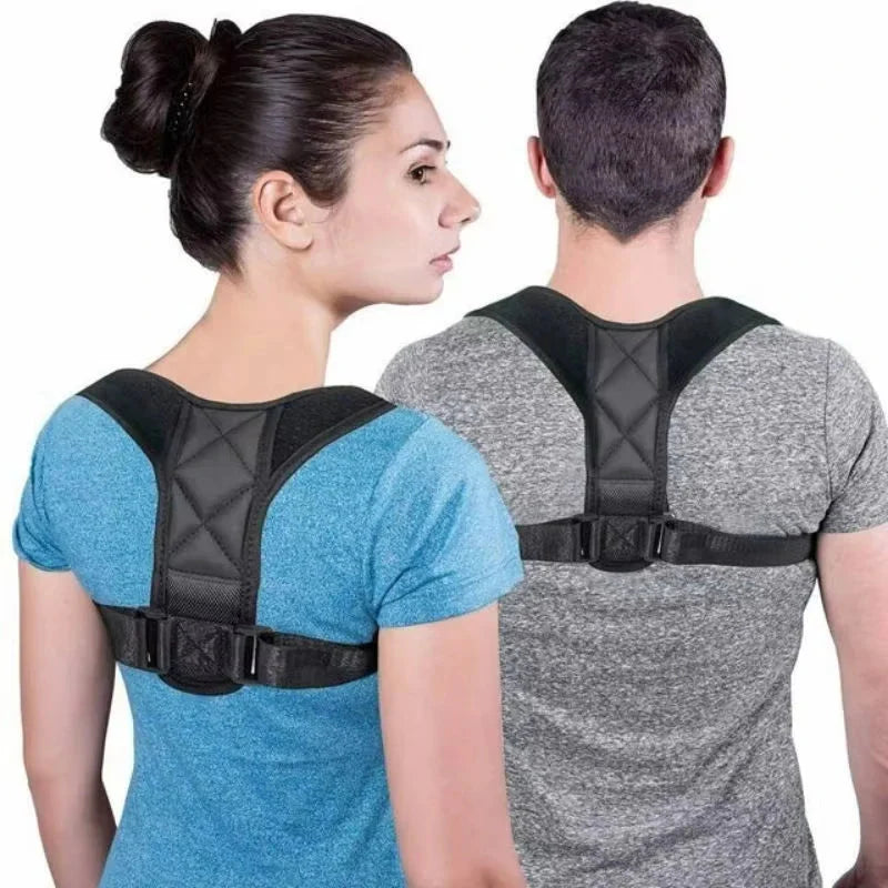 Showlu adjustable back posture corrector with breathable shoulder support, designed to improve posture and comfort.