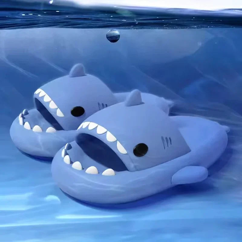 Mr.nut Shark slippers by SHOWLU FASHION STORE, non-slip EVA platform slides for men and women, featuring shark design and comfortable fit.