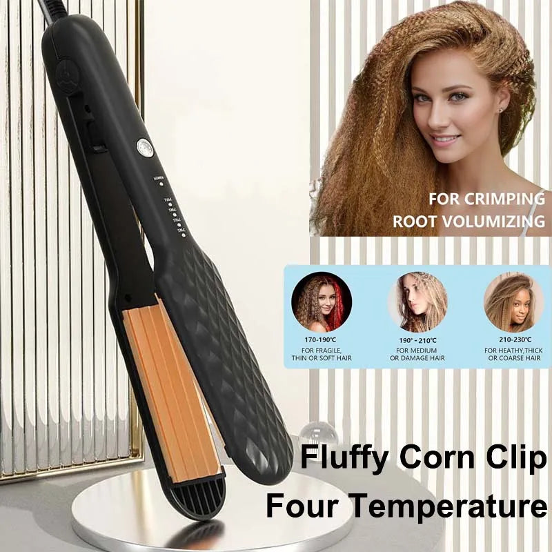 Showlu Smart General hair crimper tool with textured plates for creating stylish, crimped hair styles.