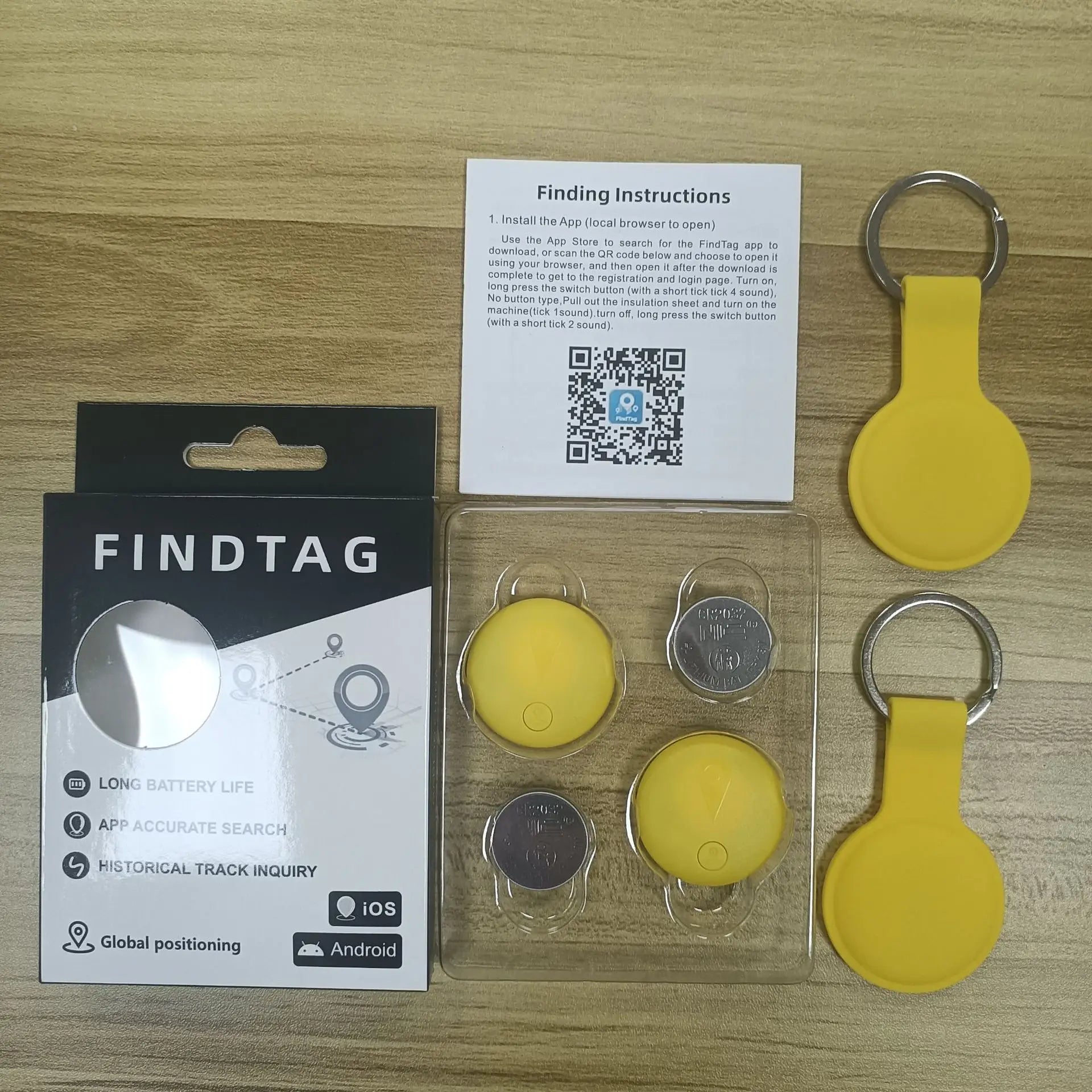 Waterproof Showlu Anti-Lost AirTag tracker for pets and kids, featuring a sleek design and keyring attachment for easy use