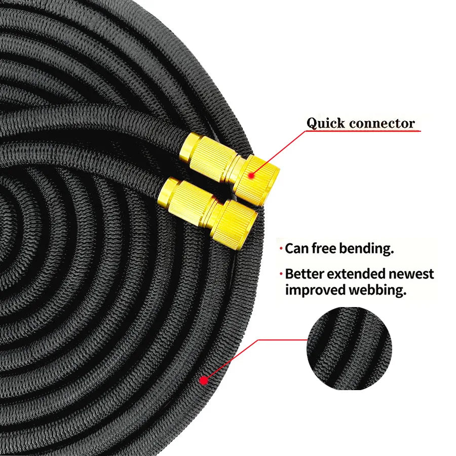 25ft high-pressure washer hose by Showlu Smart General, flexible and durable for outdoor cleaning tasks