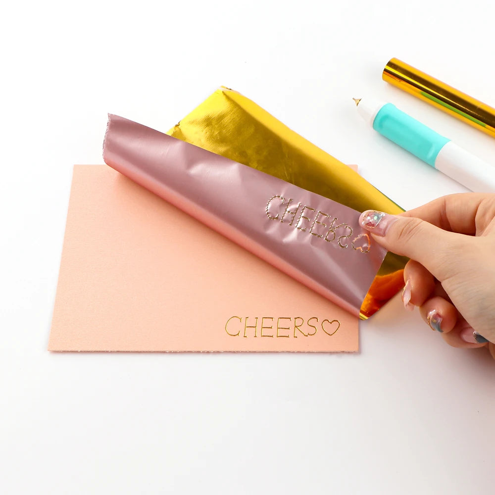 Showlu Smart General USB Hot Foil Pen 0.8mm DIY craft tool with metallic tip for detailed foil application.