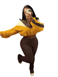 JENYAGE women's 2-piece slim fit flare yoga pants tracksuit with comfortable fabric, shown in a stylish activewear set.